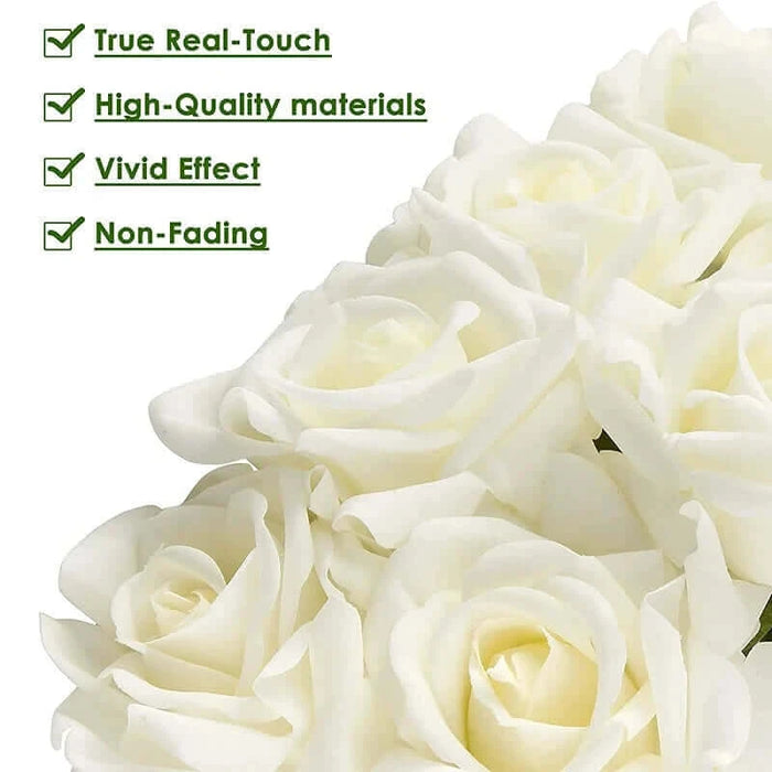 10pc Artificial Roses Faux Real-Touch Silk Roses Real-Touch Rose Bouquets AliExpress