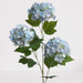 3-Head Viburnum Stem With Green Leaves Silk Viburnum/hydrangeas AliExpress Baby Blue  