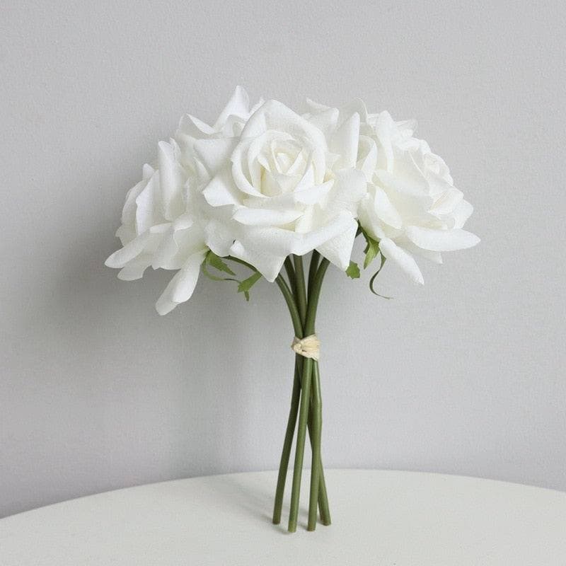 Small 5-Head Rose Silk Artificial Flowers Stem – Kaijae Designs