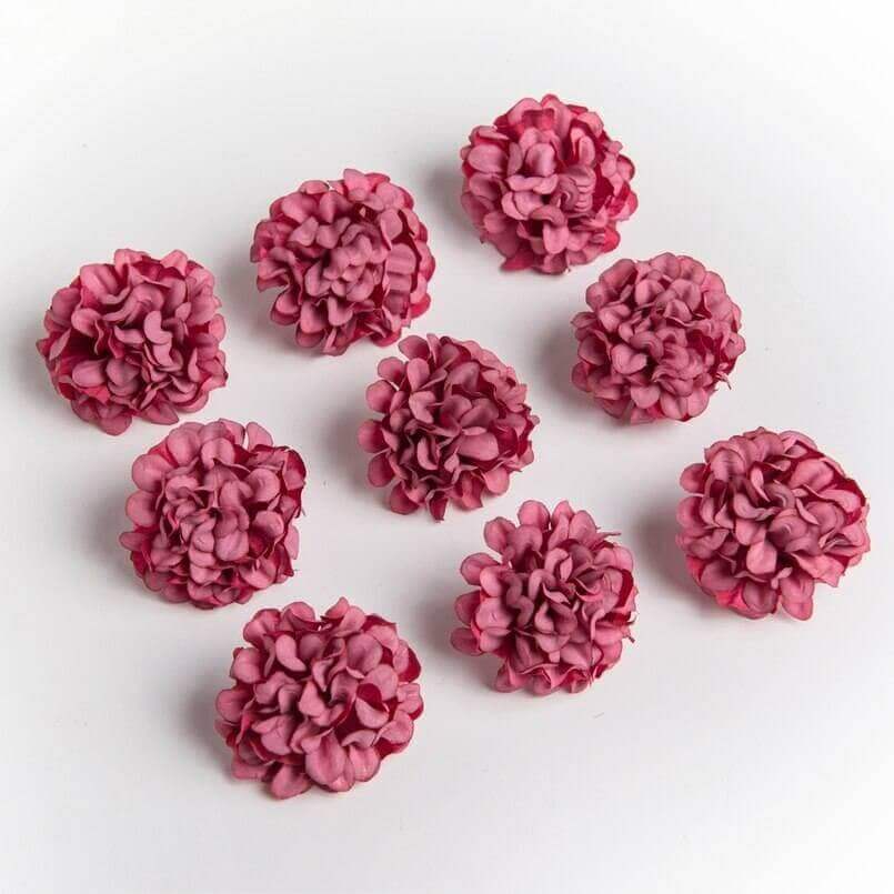 50Pcs Silk Carnation Artificial Flower Heads