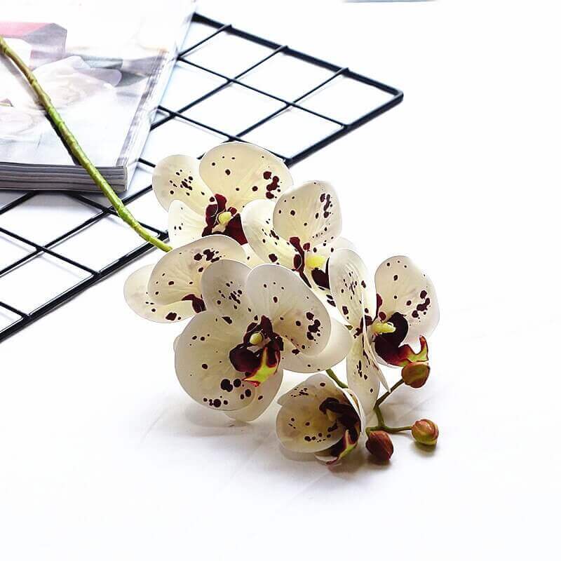 6-Head Real-Touch Orchid Latex Artificial Flowers CM
