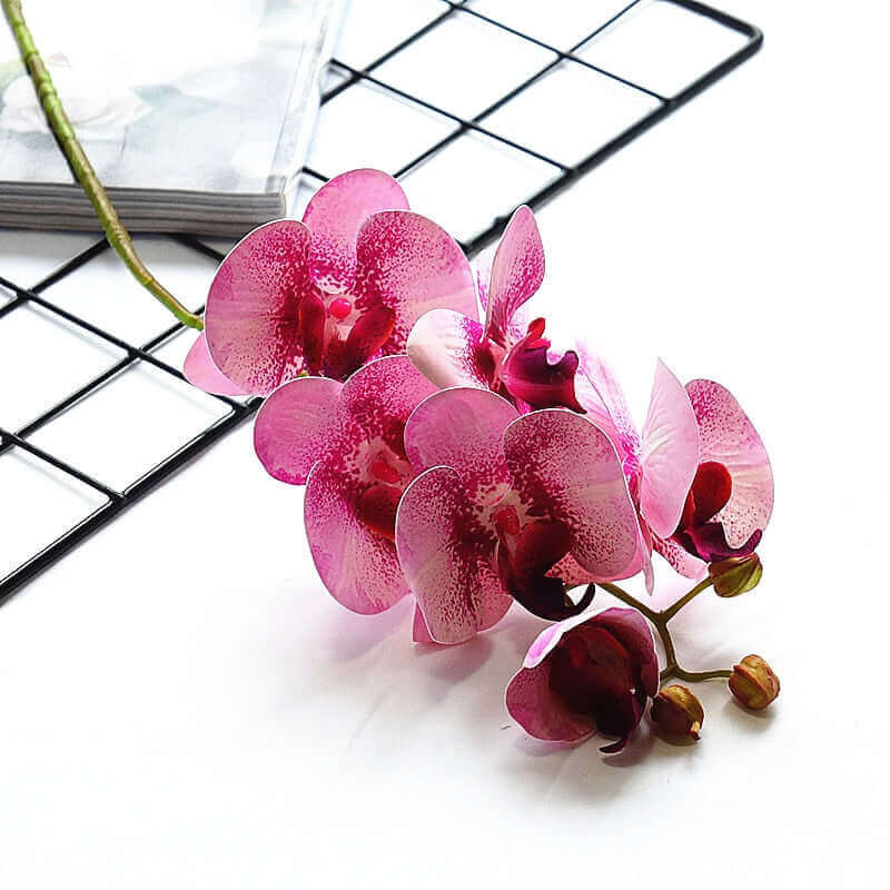 6-Head Real-Touch Orchid Latex Artificial Flowers HP