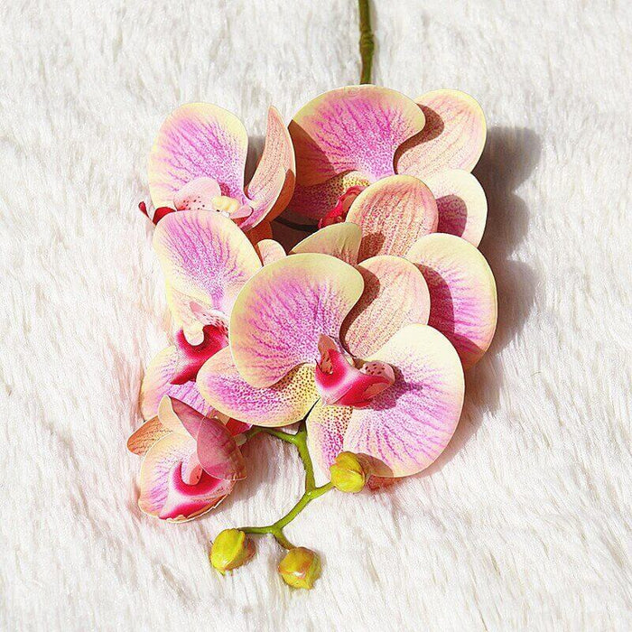 6-Head Real-Touch Orchid Latex Artificial Flowers Artificial Latex Orchid AliExpress