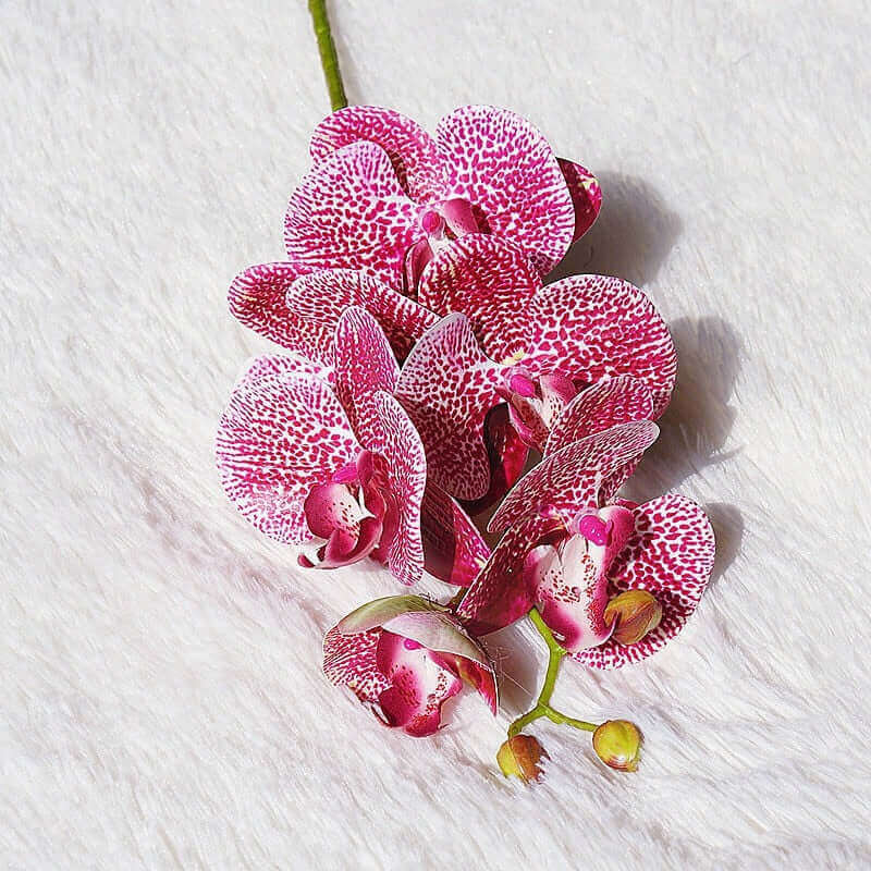 6-Head Real-Touch Orchid Latex Artificial Flowers SP