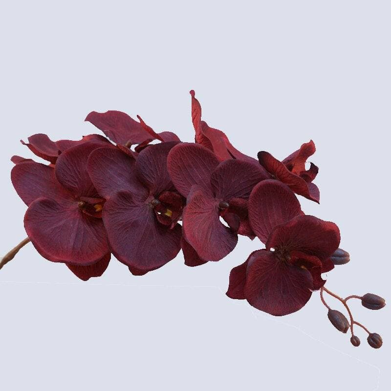 8-Head Exotic Silk Artificial Butterfly Orchid Stem