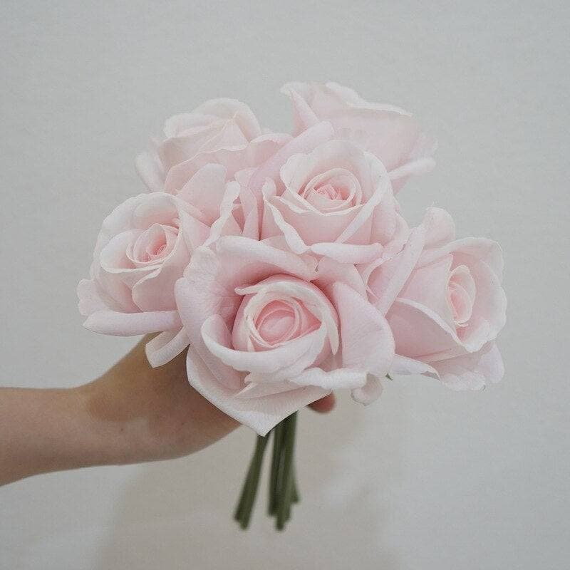 Artificial Latex Snow Mountain Rose Bouquet