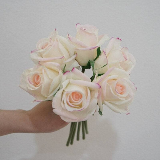 Artificial Latex Snow Mountain Rose Bouquet Real-Touch Roses AliExpress