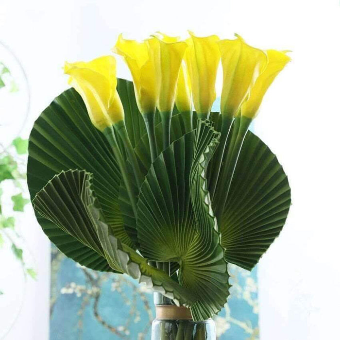 Artificial Real-Touch Fan Palm Leaves Artificial Palm AliExpress