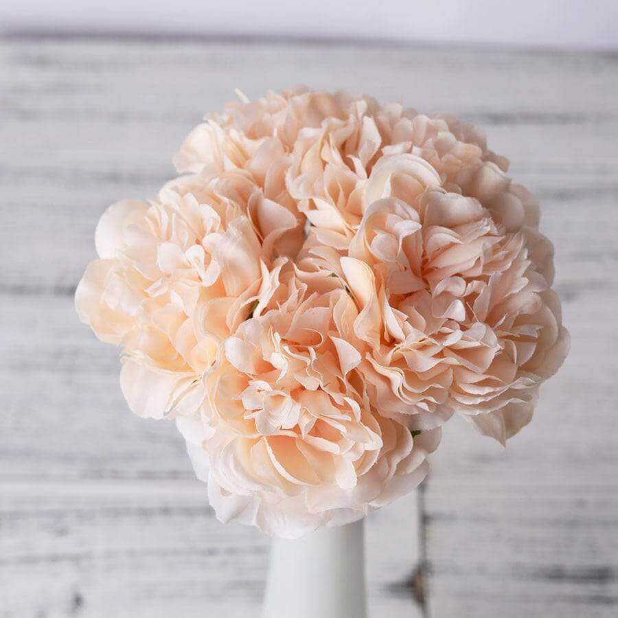 Artificial Silk Peony Floral Bouquet