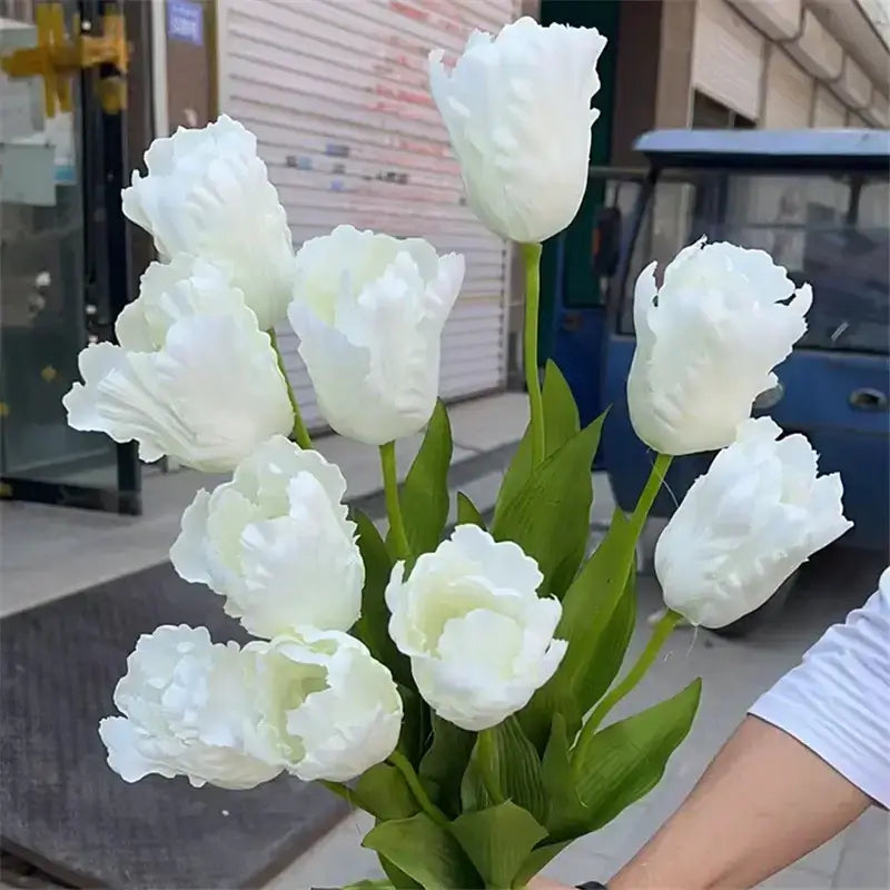 Large Tulips Silk Artificial Blooms 3D View