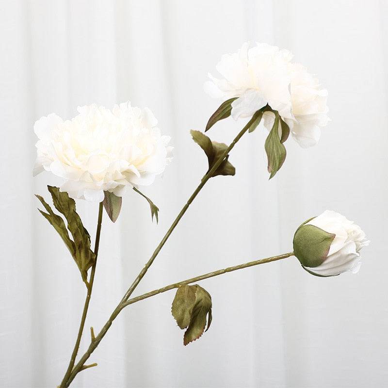 Peony 2 Blooms/1 bud Artificial Flowers