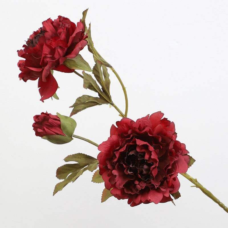 Peony 2 Blooms/1 bud Artificial Flowers
