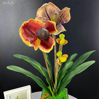Pocket Orchid High-Quality Artificial Flowers In a Vase