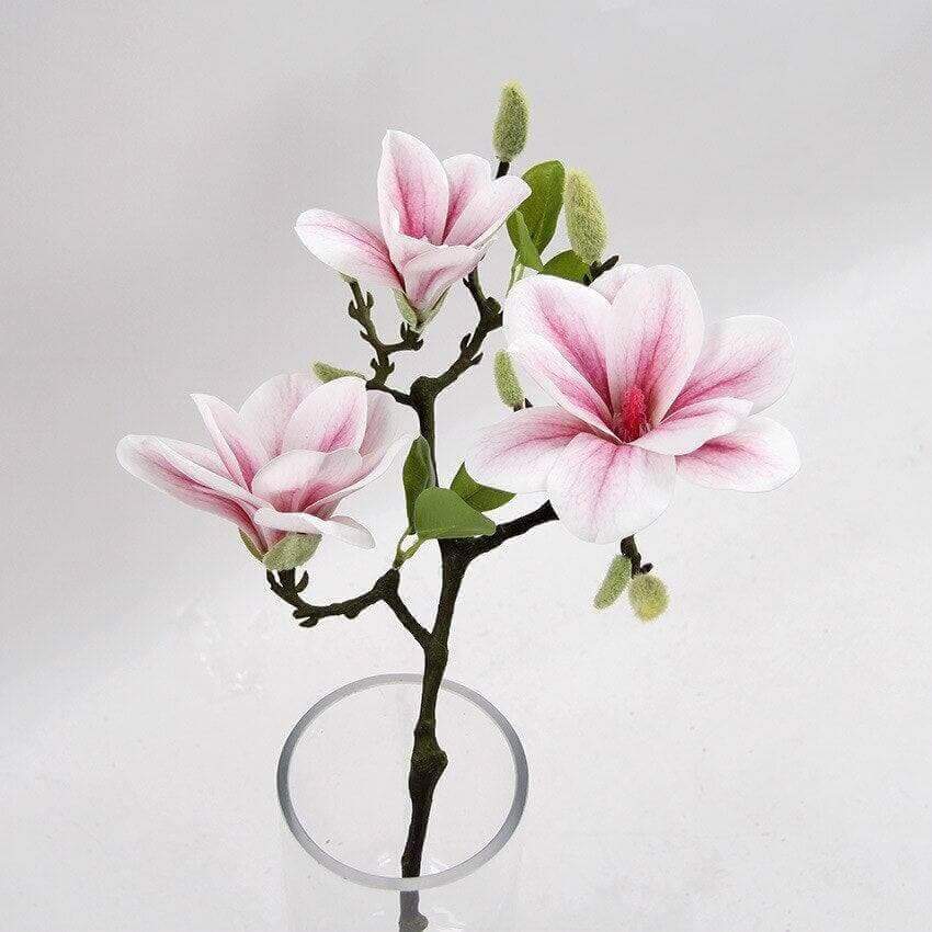 Real-Touch 3-Head Artificial Magnolia Stem