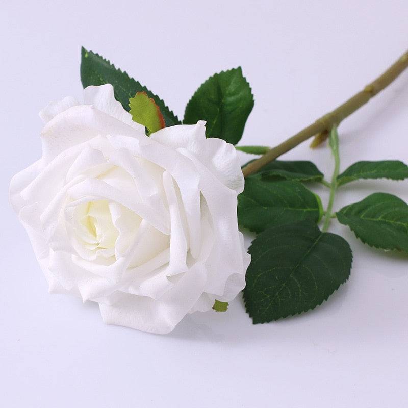 Real-Touch Latex Rose Artificial Flower Stem