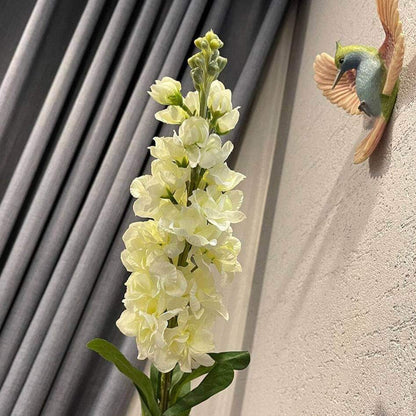 Silk Artificial Hyacinth Stem With Green Leaves