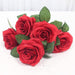 Small 5-Head Rose Silk Artificial Flowers Stem Silk Roses Jarown