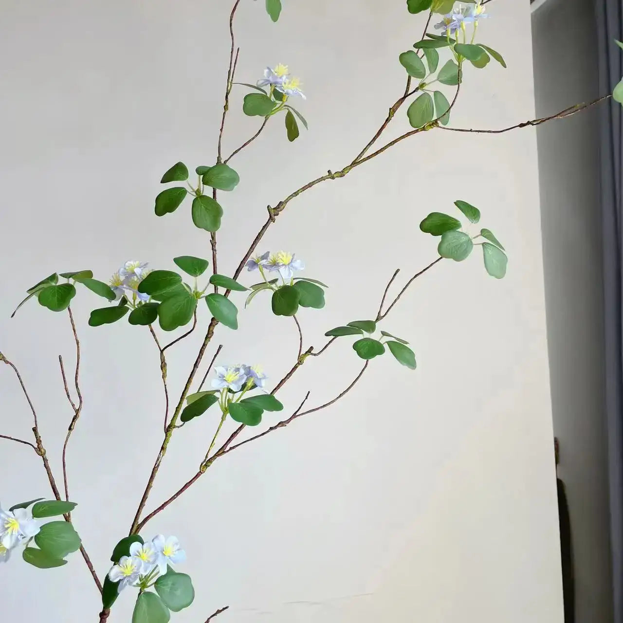 Zen Style Green Leaf Artificial Ficus Stem