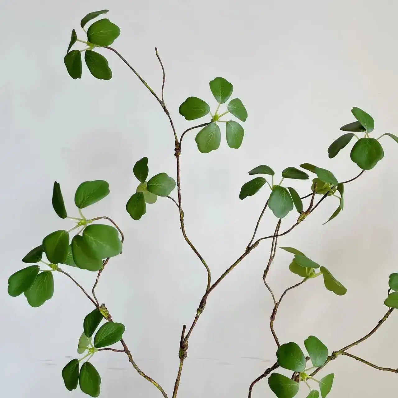 Zen Style Green Leaf Artificial Ficus Stem