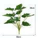 Artificial turtle back leaves plant with 12 realistic green heads, 34cm tall, ideal for home or office decor.