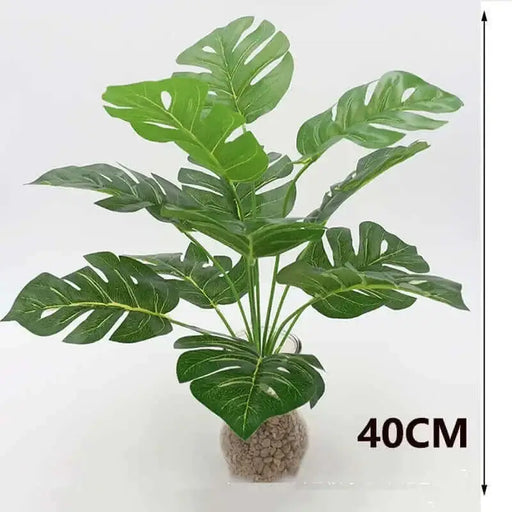 Artificial Turtle Back Leaves Plant 12 Heads in a 40CM size with realistic green leaves for home decor.