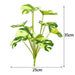 Artificial turtle back leaves plant with 12 heads, realistic green leaves, perfect for office or living room decor.