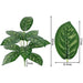 Artificial turtle back leaves plant displaying 12 realistic green heads, perfect for office or living room décor.