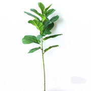 Large realistic artificial ficus tree with lifelike leaves and a textured stem against a white background.
